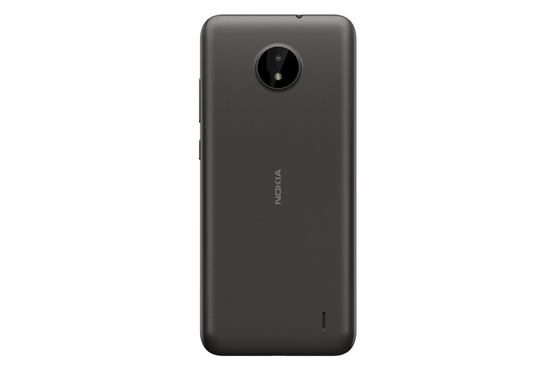 نمای پشت گوشی نوکیا سی 10 رنگ مشکی / Nokia C10