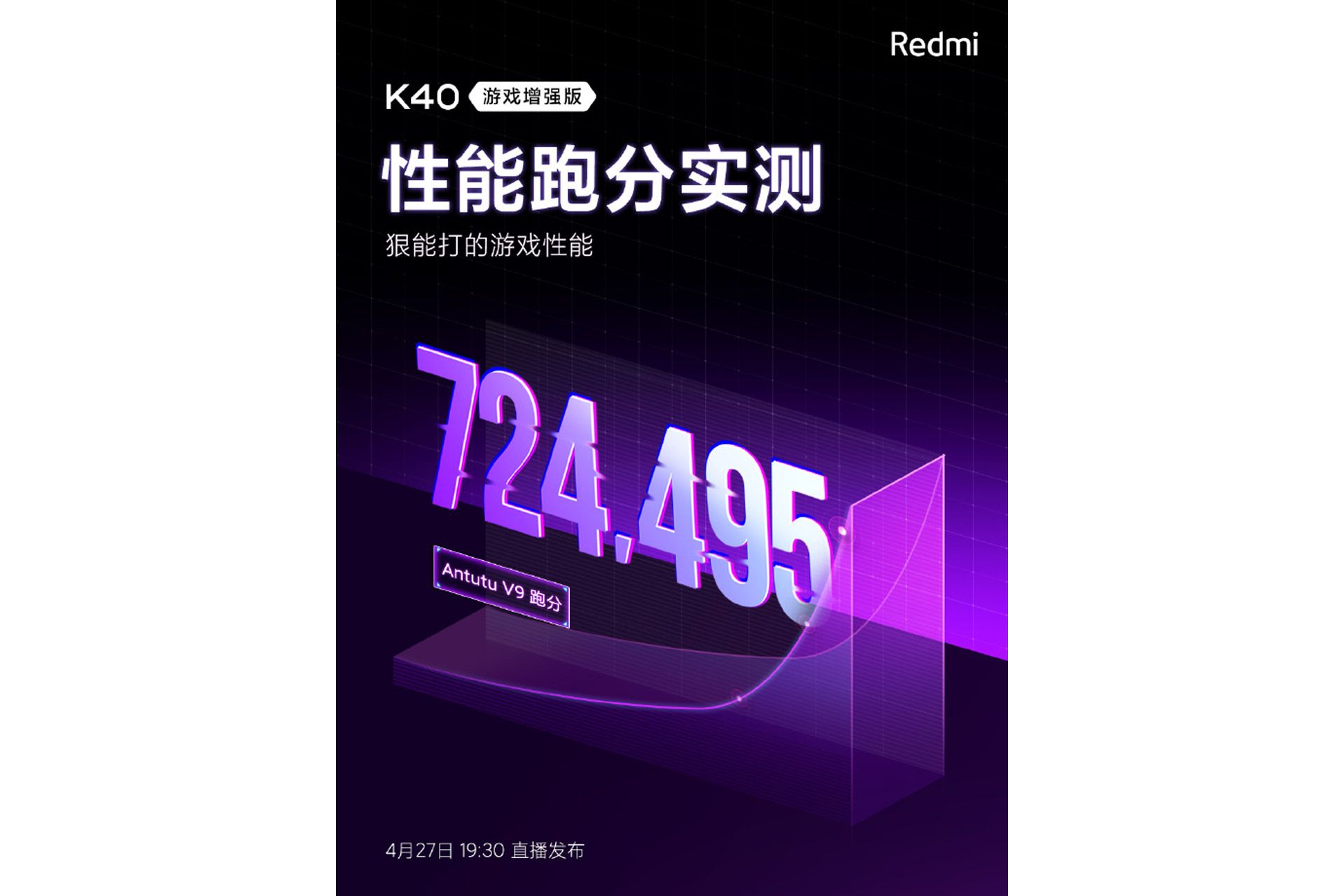امتیاز انتوتو گوشی ردمی K40 گیمینگ شیائومی پوستر رسمی