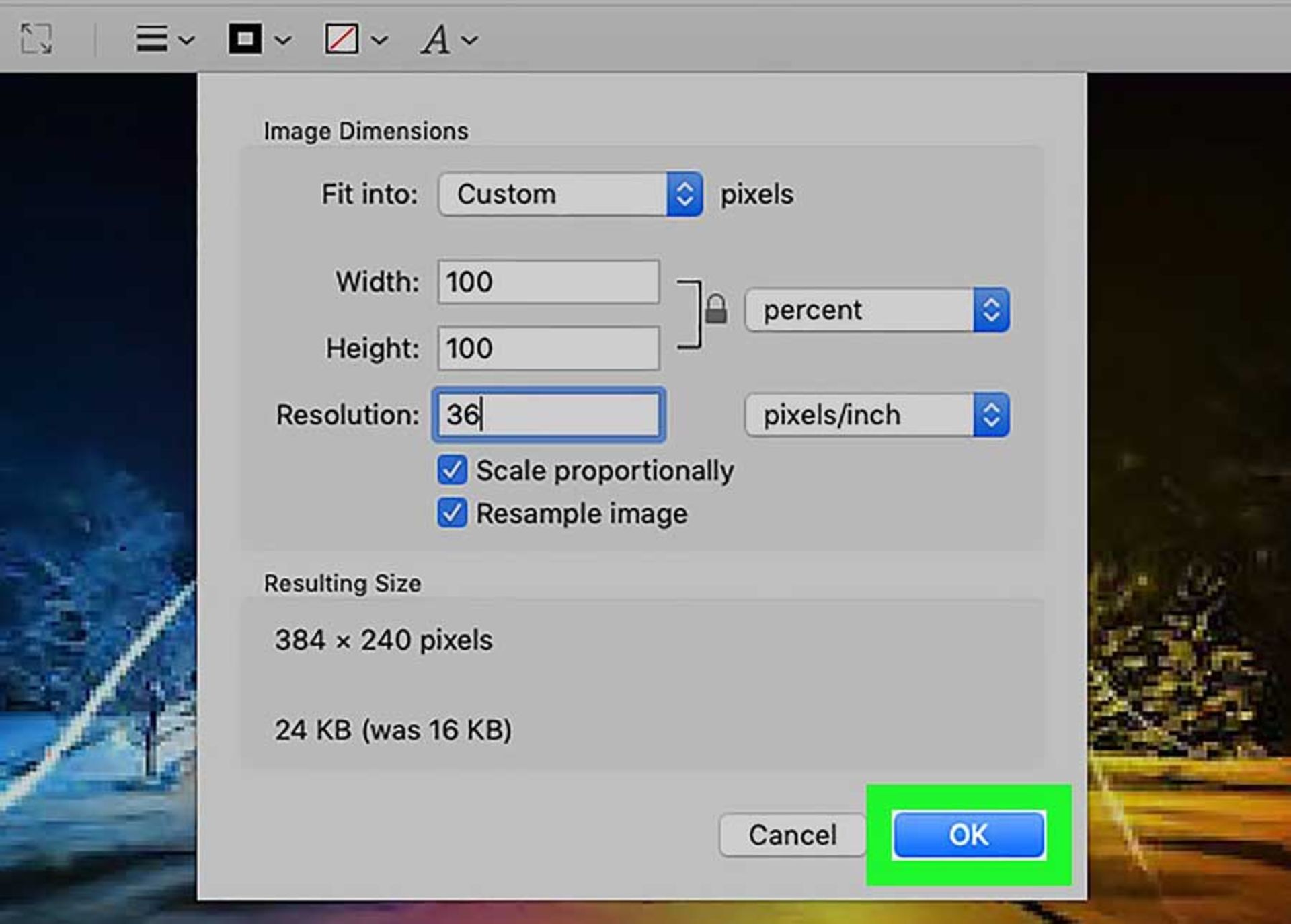 کاهش وضوح تصویر