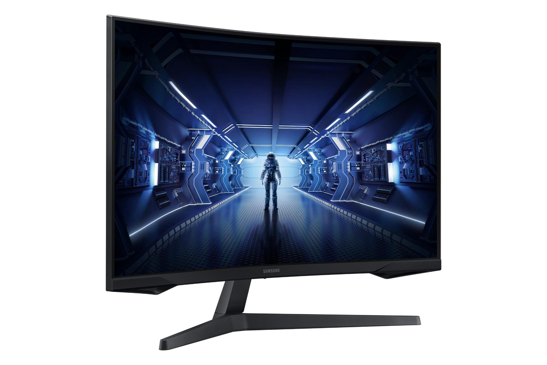 نمای چپ پنل جلو مانیتور سامسونگ 32 اینچ مدل ادیسه جی 5 Samsung Odyssey G5 LC32G55T QHD