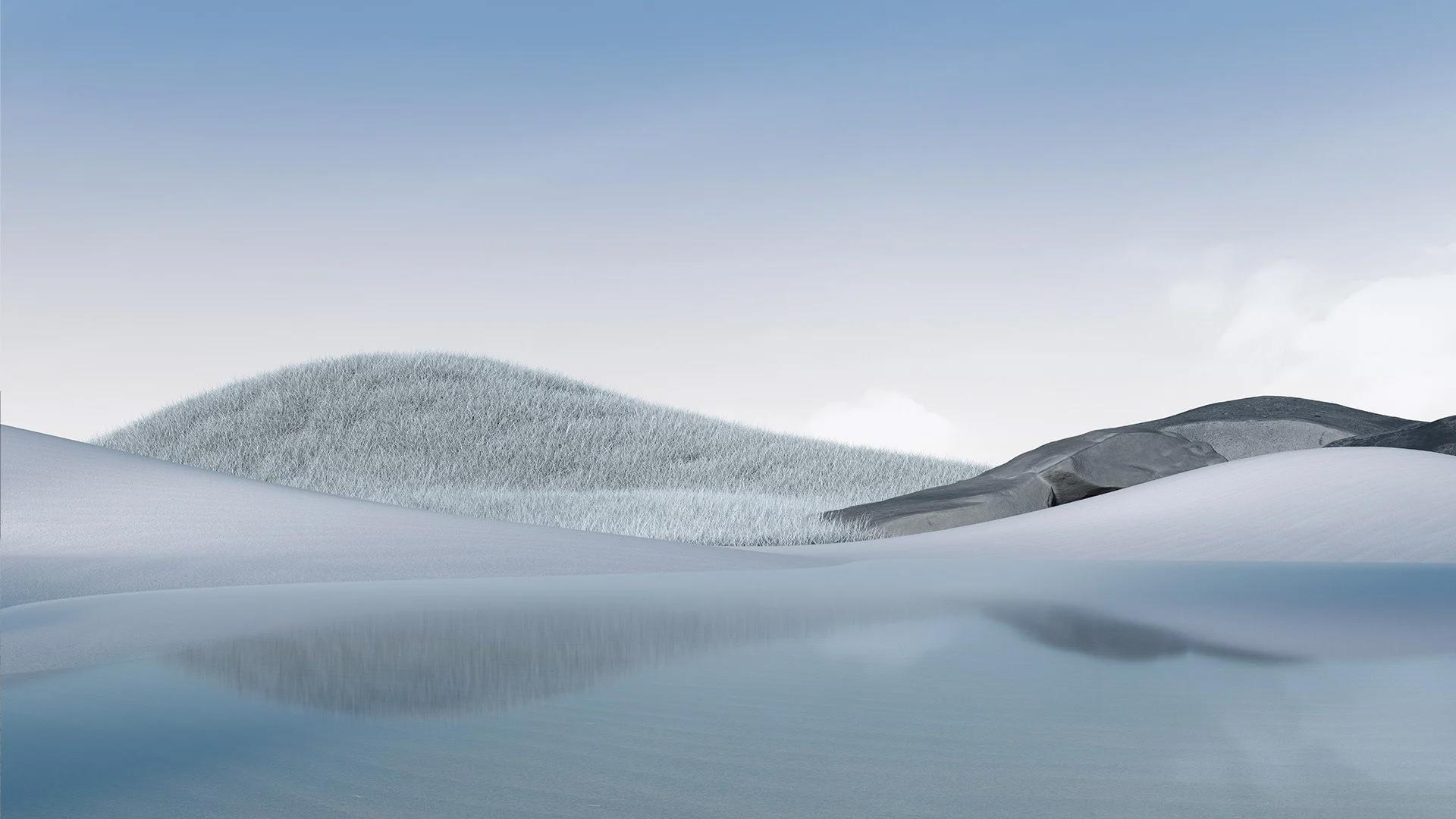 والپیپر سرفیس لپ تاپ 4 نسخه آبی یخی برای کامپیوتر