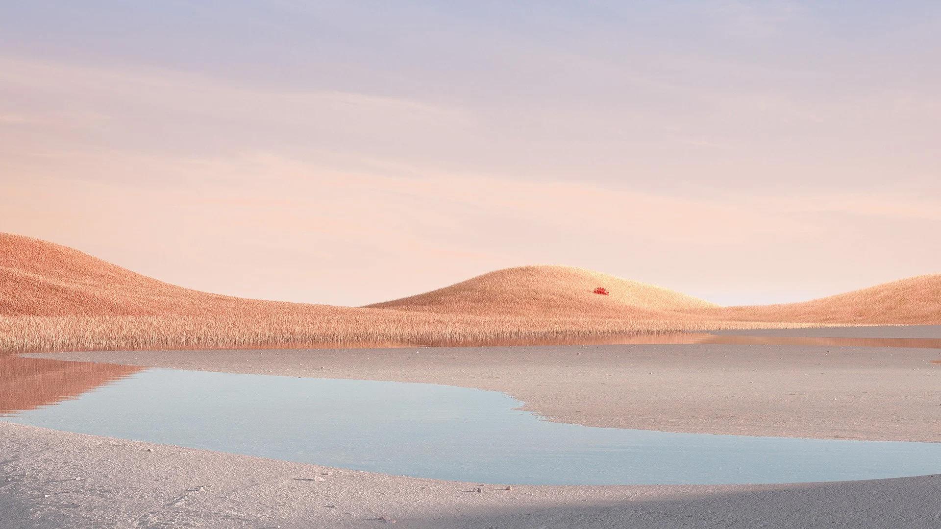 والپیپر سرفیس لپ تاپ 4 نسخه سنگ شنی برای کامپیوتر