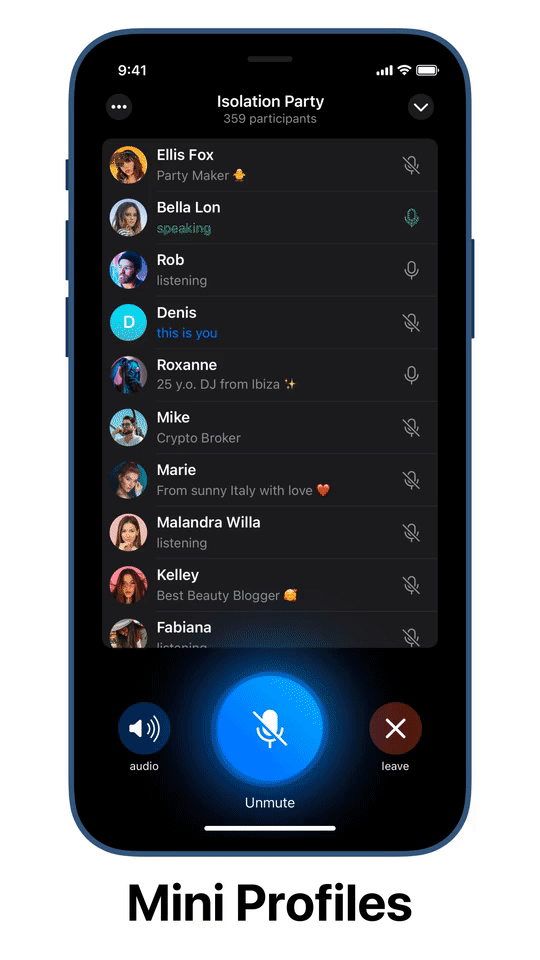 مینی پروفایل های تلگرام / Telegram