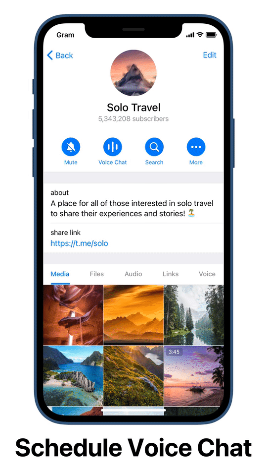قابلیت زمان بندی ویس چت تلگرام / Telegram