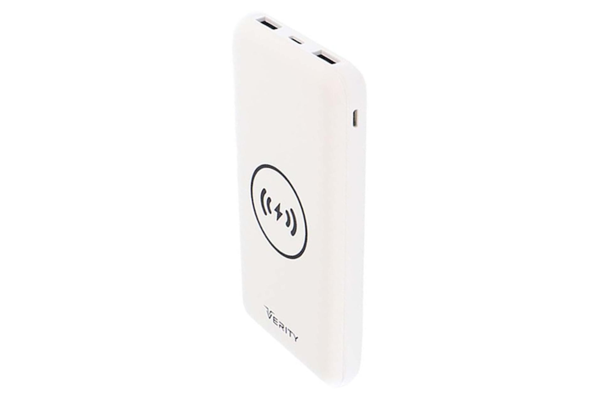 پاور بانک وریتی Verity PUW91 10000mAh با ظرفیت 10000 میلی‌آمپر ساعت سفید