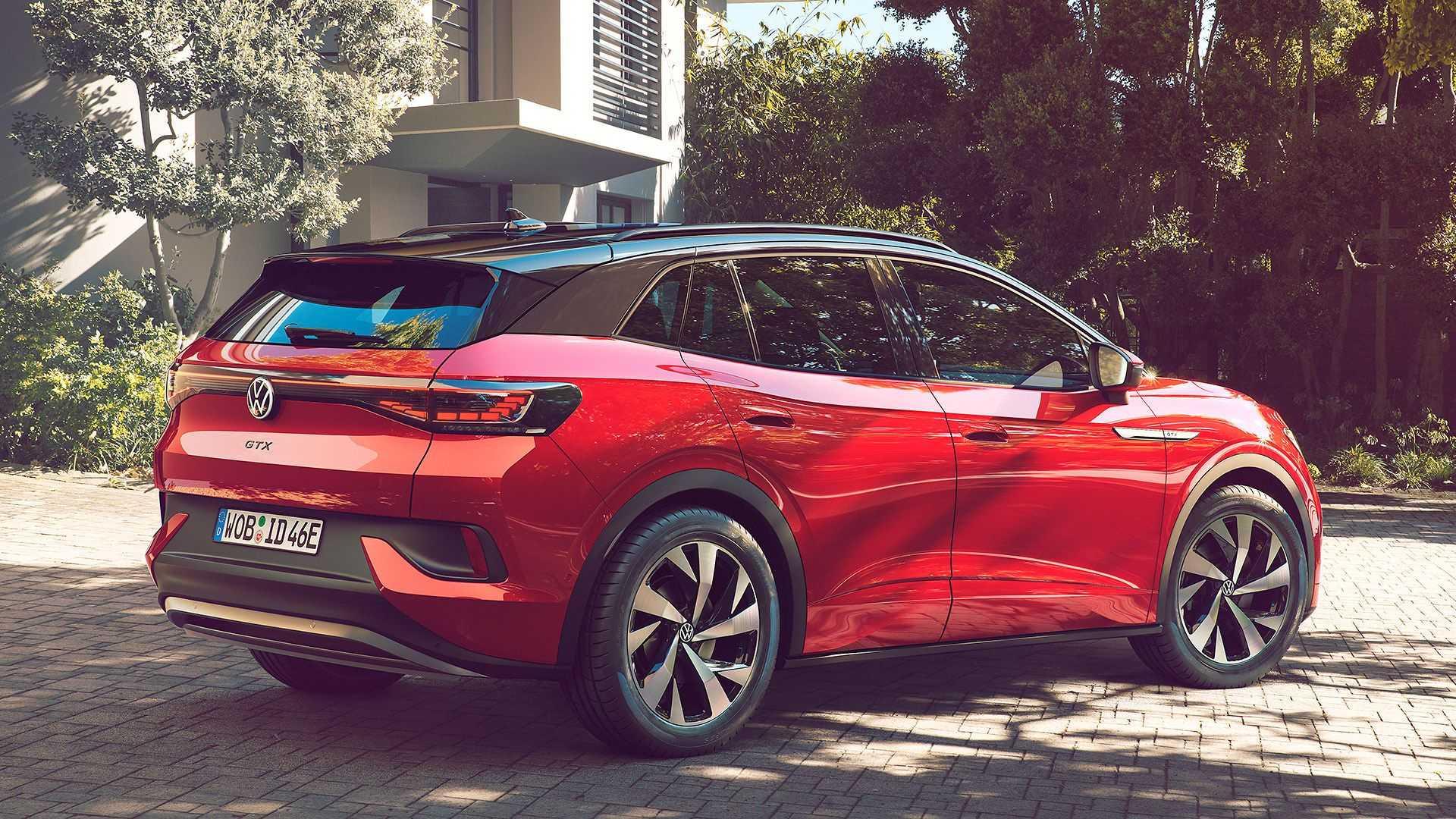 نمای پشت شاسی بلند برقی فولکس واگن Volkswagen ID.4 GTX 