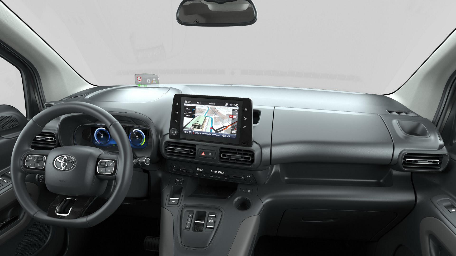 کابین و داشبورد ون برقی تویوتا پروسه سیتی 2021 / 2021 Toyota Proace City Electric Van خاکستری رنگ