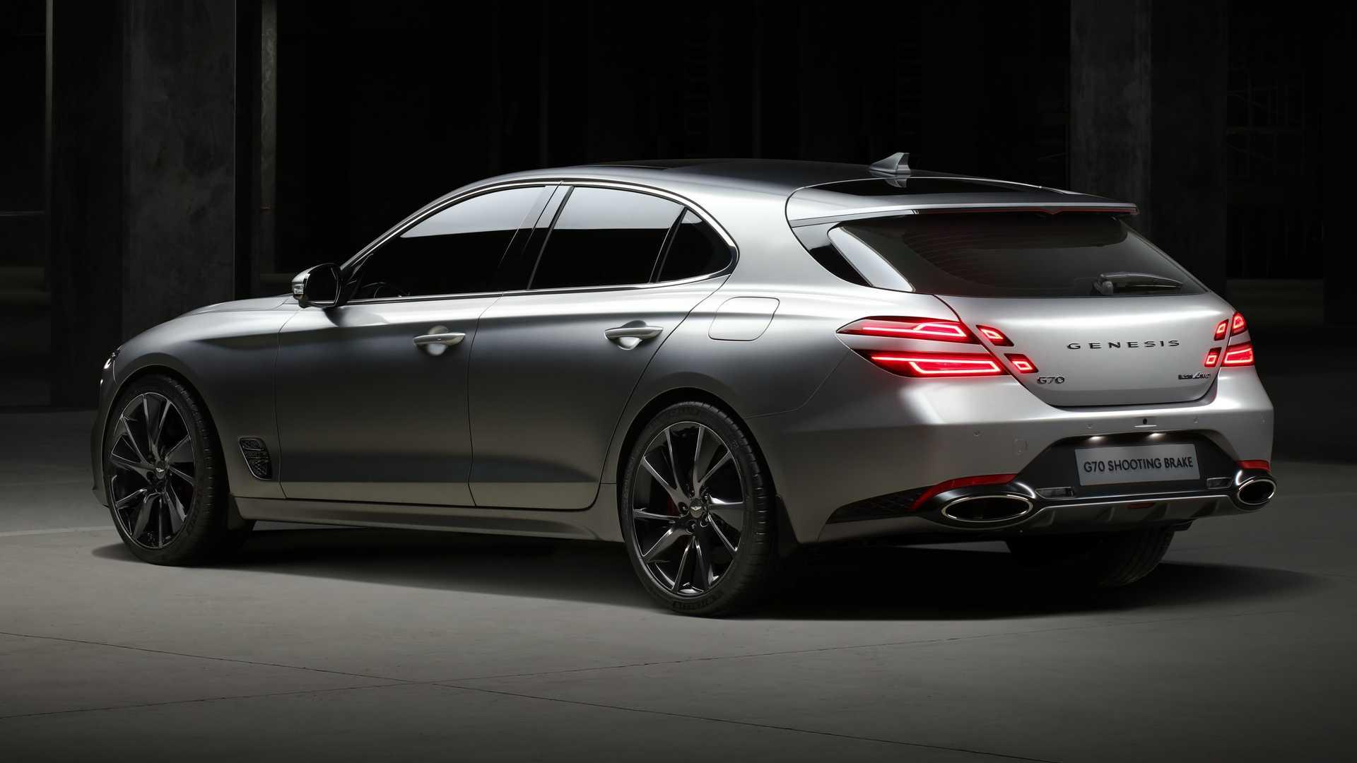 نمای عقب جنسیس جی 7-شوتینگ بریک / Genesis G70 Shooting Brake خاکستری رنگ