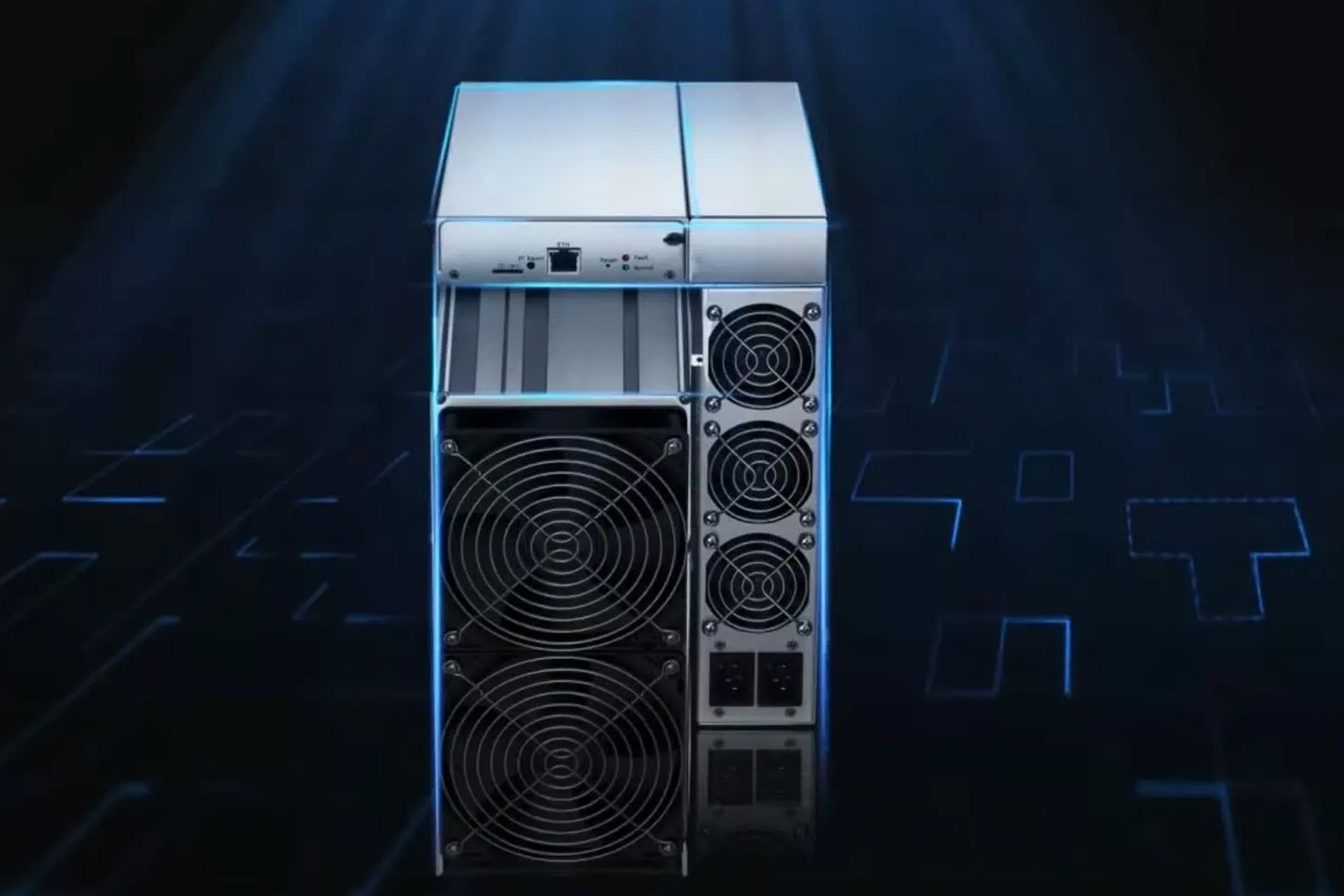 نمای پشت دستگاه ماینر Antminer E9 Ethereum بیت مین