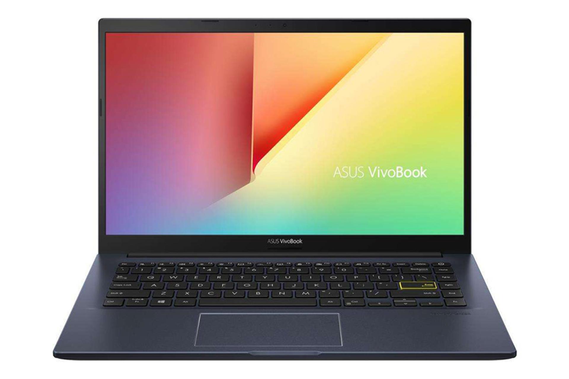 نمای جلو ایسوس ویووک 14 R438JP رنگ مشکی با صفحه روشن