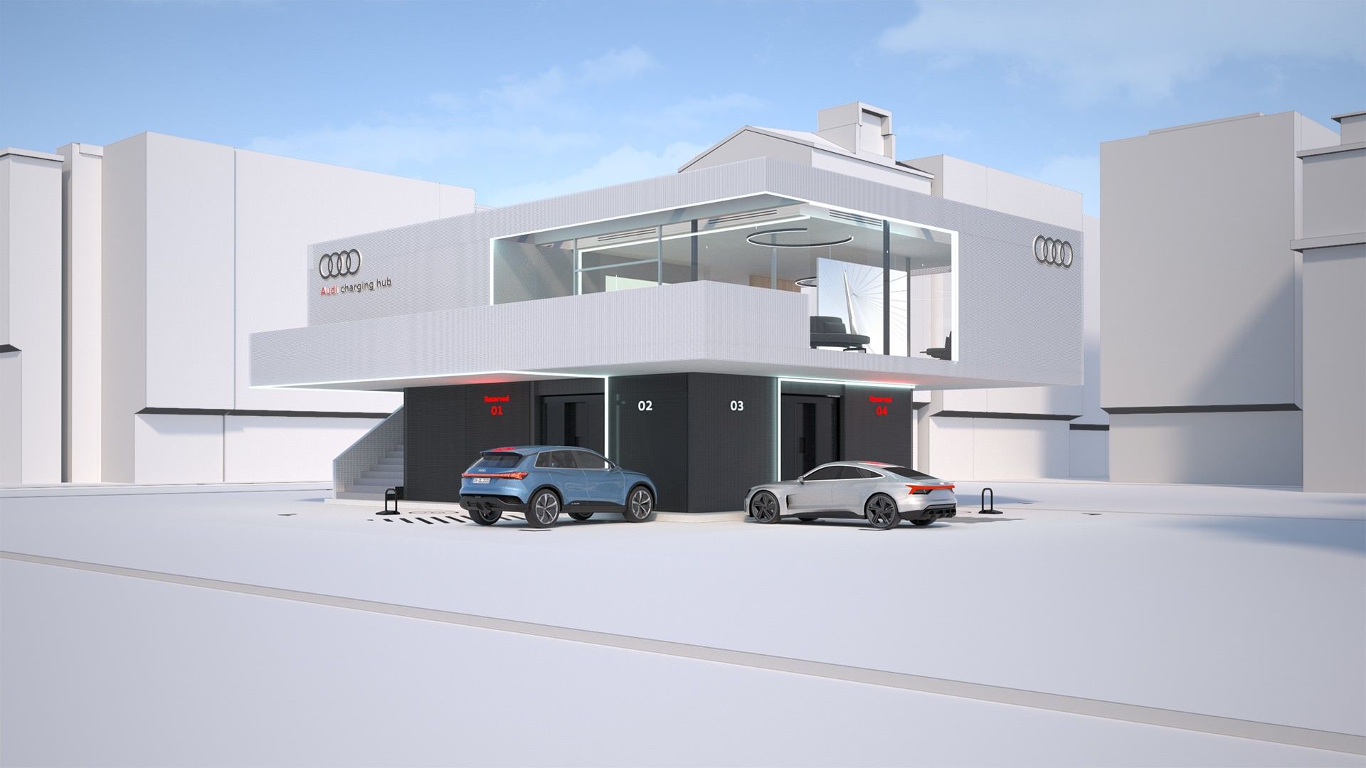 مرکز شارژ آئودی / Audi‌ برای خودروهای برقی