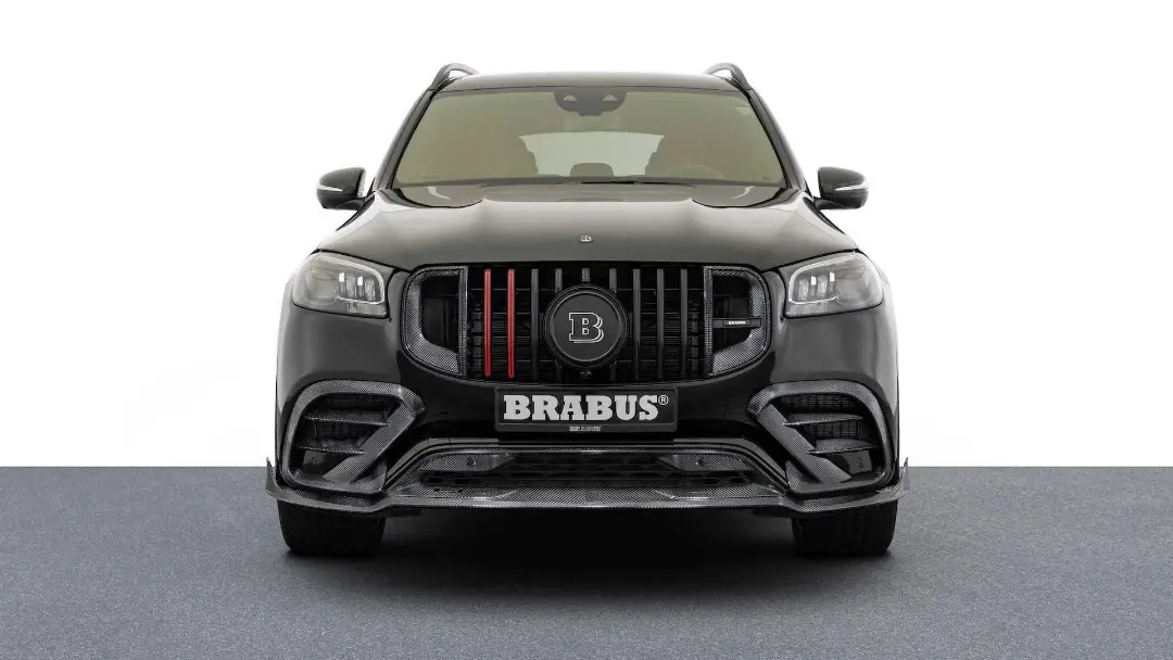 نمای جلو شاسی بلند برابوس مرسدس آ ام گ جی ال اس 63 / Brabus Mercedes-AMG GLS 63 مشکی رنگ