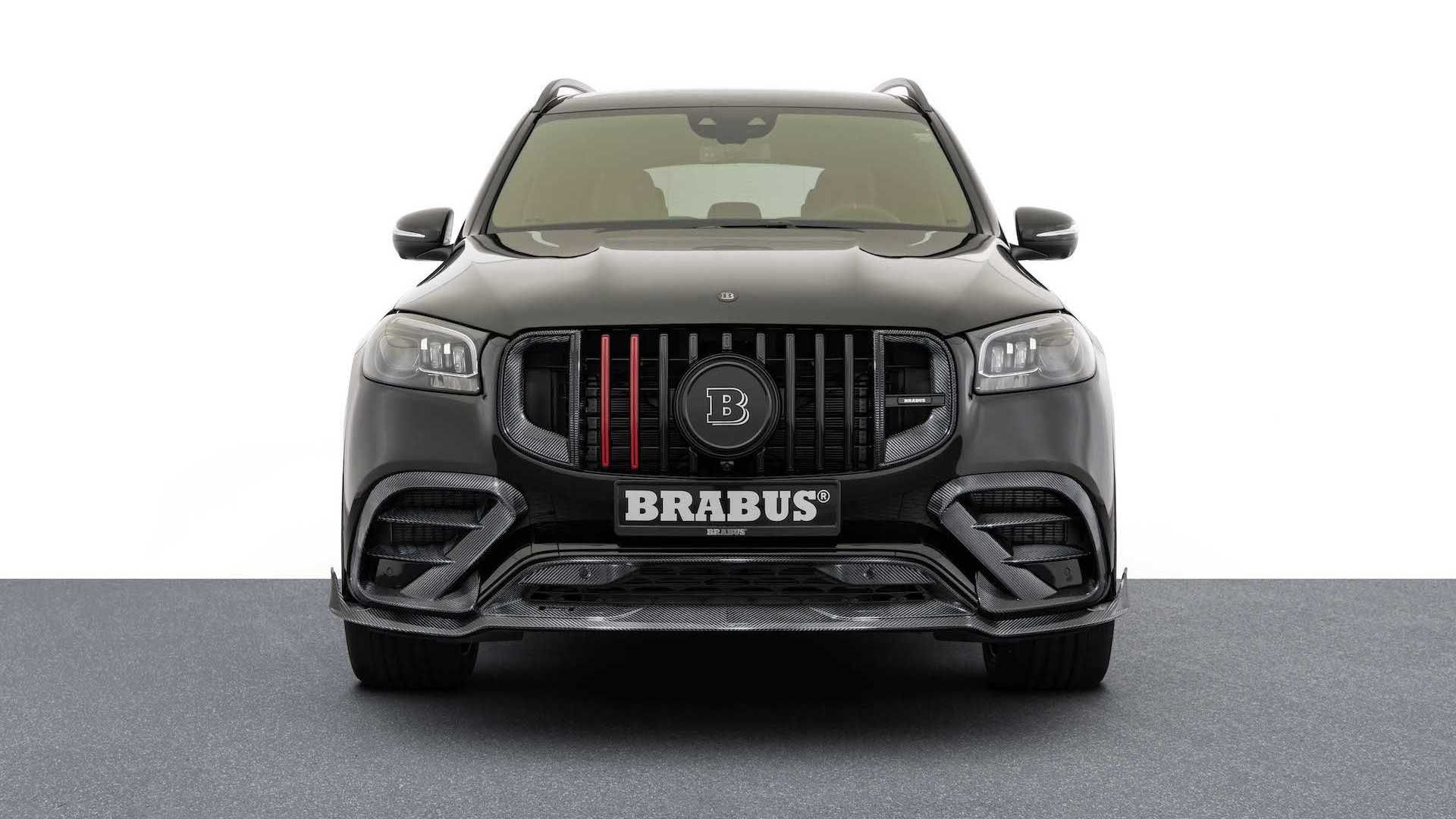 نمای جلو شاسی بلند برابوس مرسدس آ ام گ جی ال اس 63 / Brabus Mercedes-AMG GLS 63 مشکی رنگ