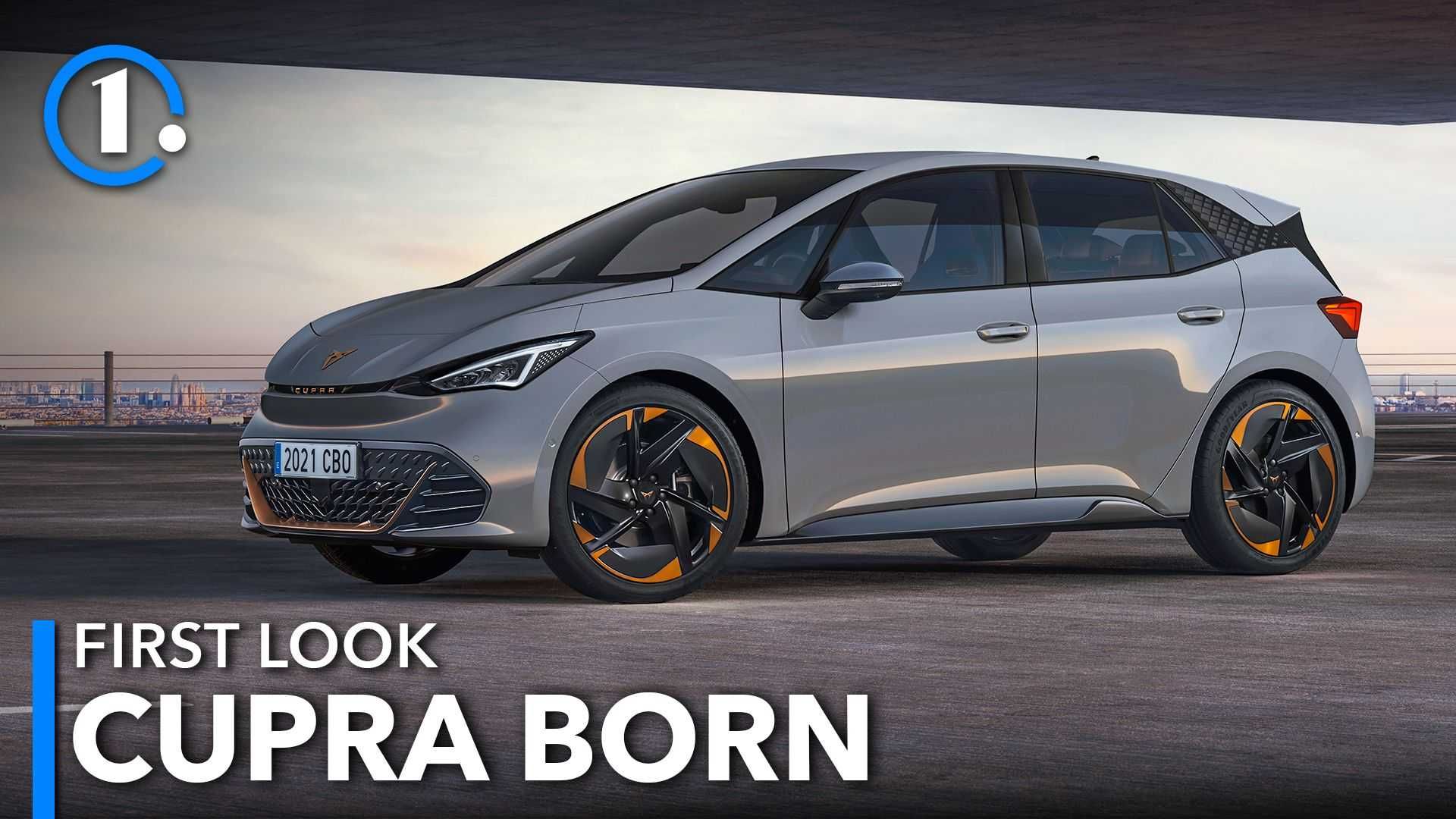 نمای سه چهارم هاچ بک برقی کوپرا بورن برند سئات / SEAT Cupra Born electric hatchback