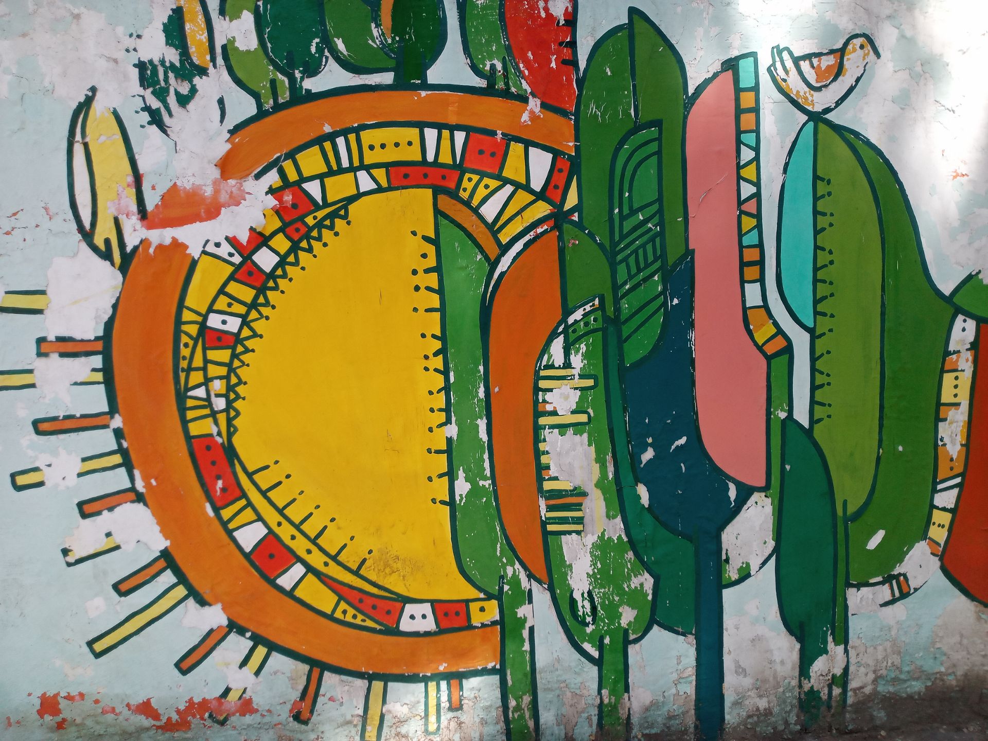 نمونه عکس گوشی انرجایزر U710S در روشنایی روز - نقش دیواری در جردن