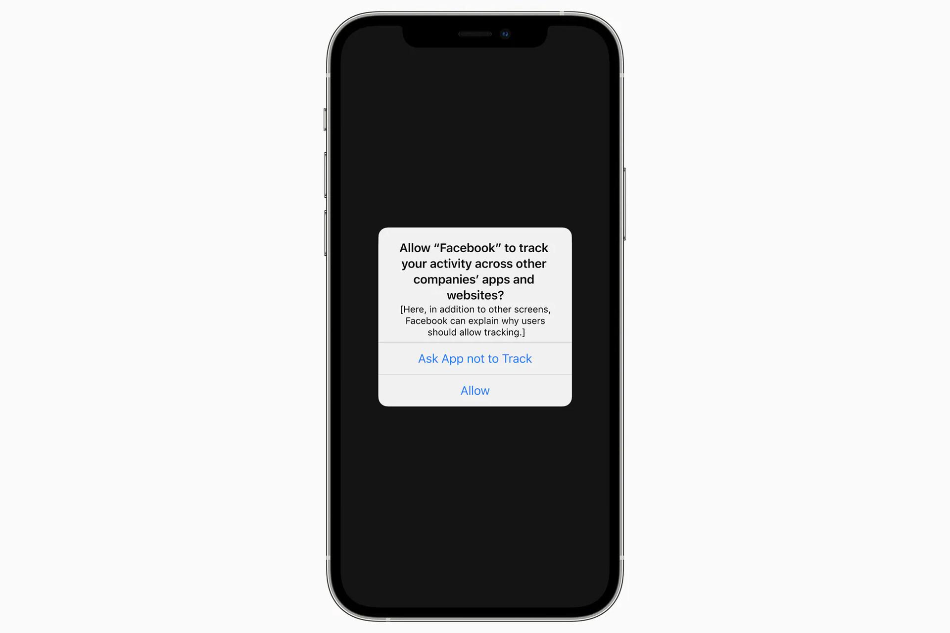 نوتیفیکیشن App Tracking Transparency آیفون برای فیسبوک