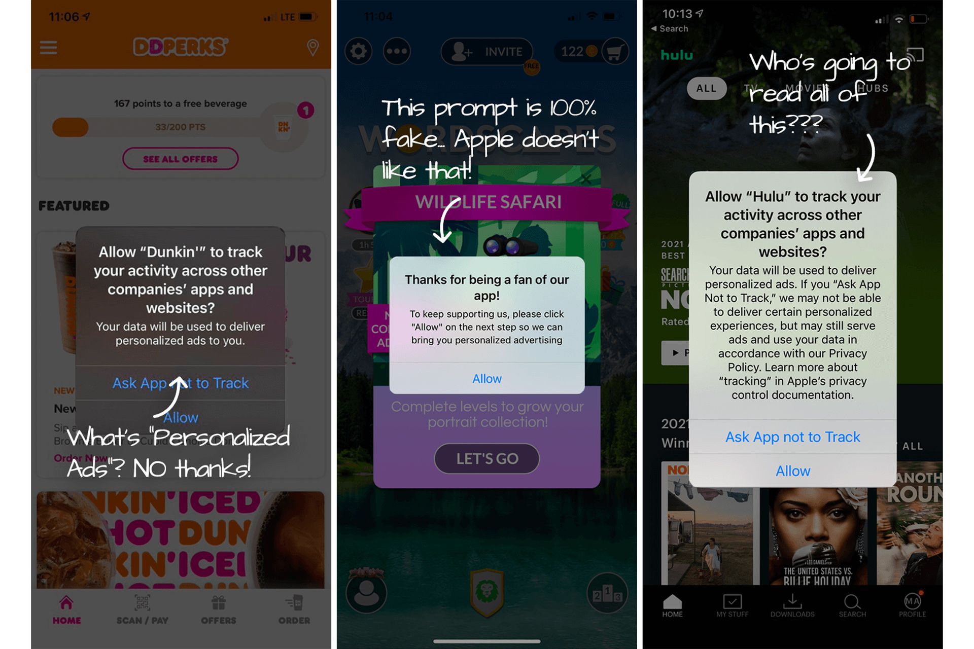 نمونه دور زدن App Tracking Transparency توسط توسعه دهندگان
