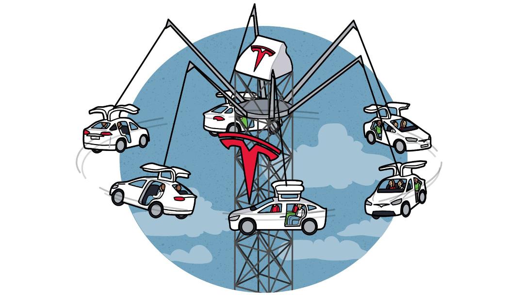 تاب گردان تسلا / Flying Cars Swing Ride