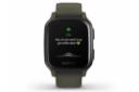 نمای روبرو اسمارت واچ ونو اس کیو گارمین نسخه موزیک Garmin Venu Sq Music Edition مشکی بند سبز