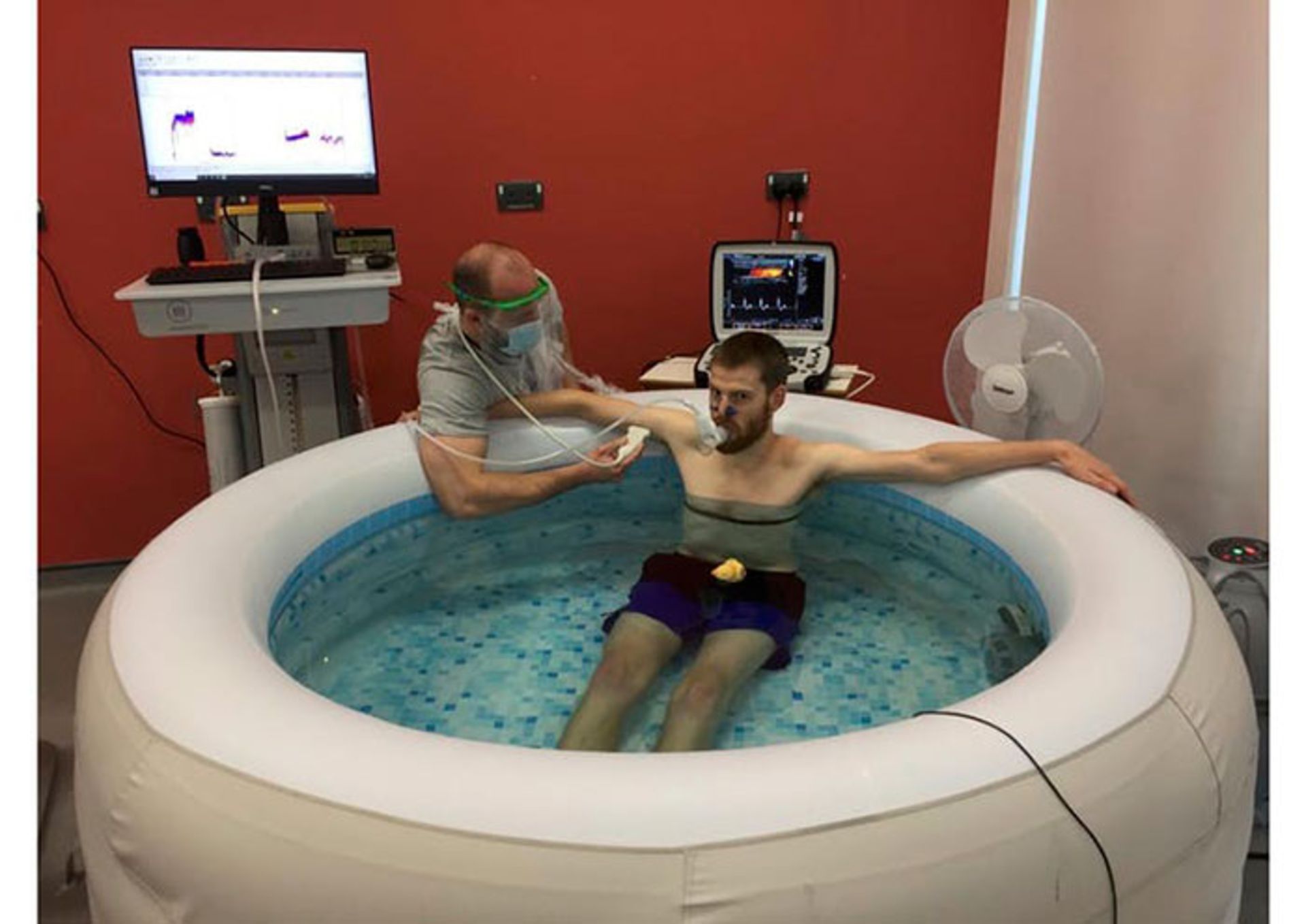 اندازه‌گیری ضربان قلب در آب داغ