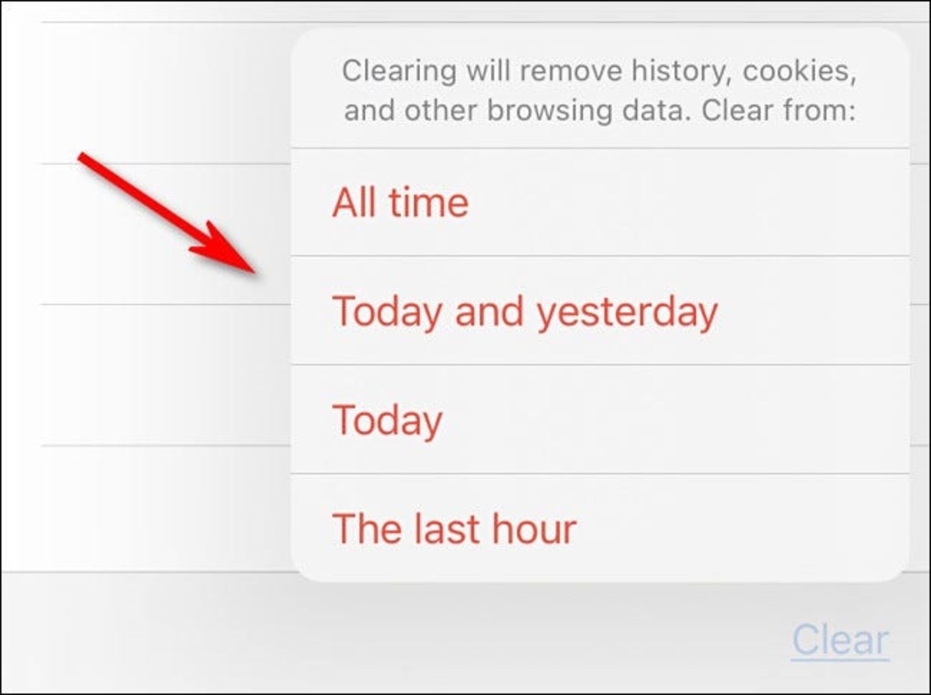 آموزش پاکسازی تاریخچه مرورگر سافاری در آیفون یا آیپد - 3