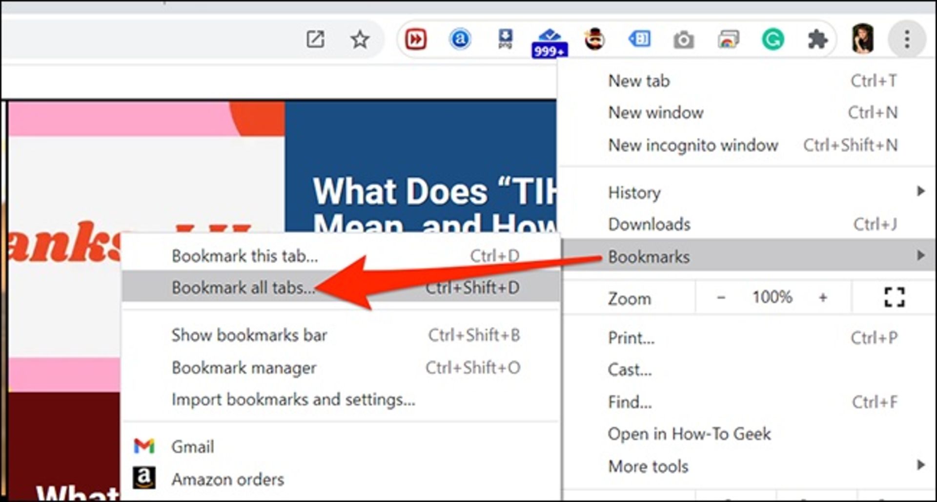 آموزش کپی کردن URL تمام برگه‌های باز شده در مرورگر کروم - 1