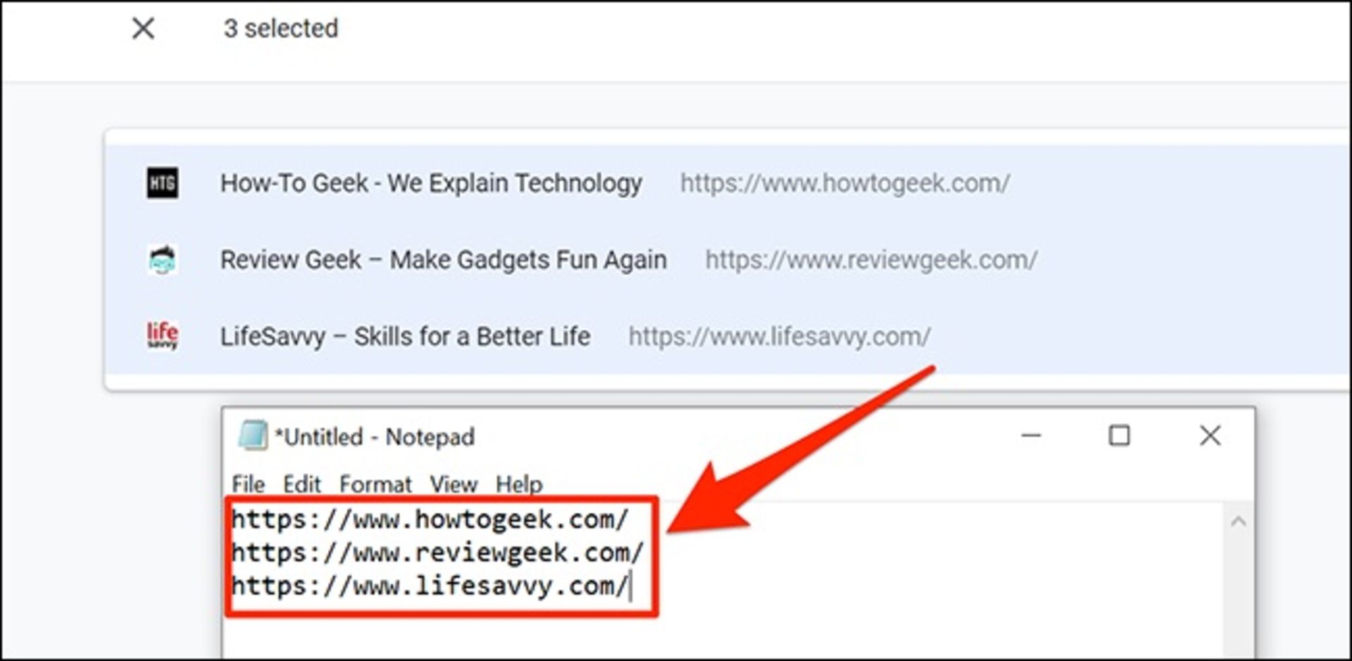آموزش کپی کردن URL تمام برگه‌های باز شده در مرورگر کروم - 5