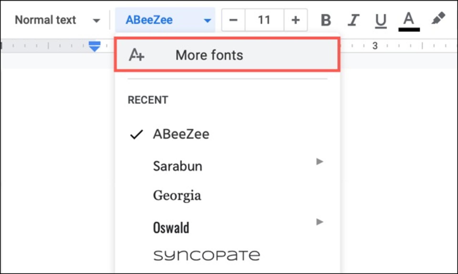 روش پیدا کردن، افزودن و حذف فونت‌ها از Google Docs - 1