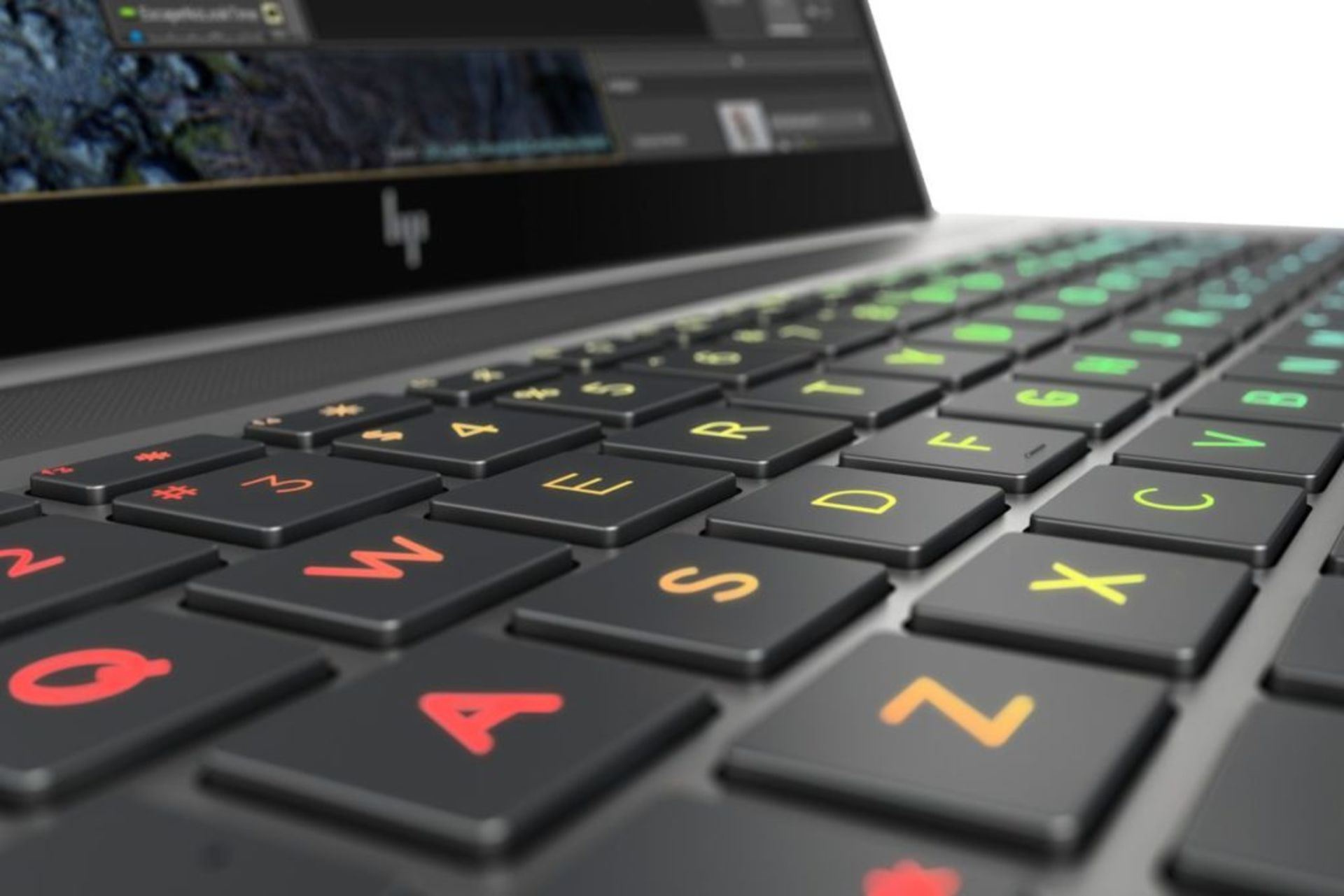 نمایی از صفحه‌کلید لپ‌تاپ اچ‌پی Zbook Studio G8