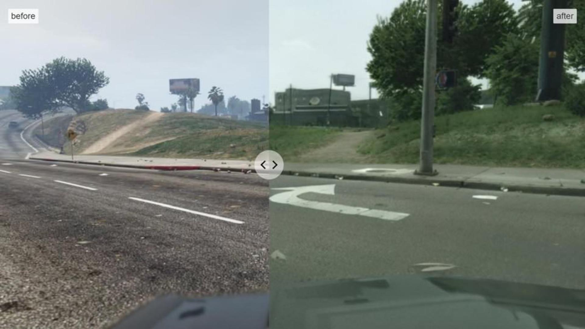 مقایسه گرافیک بازی GTA V 