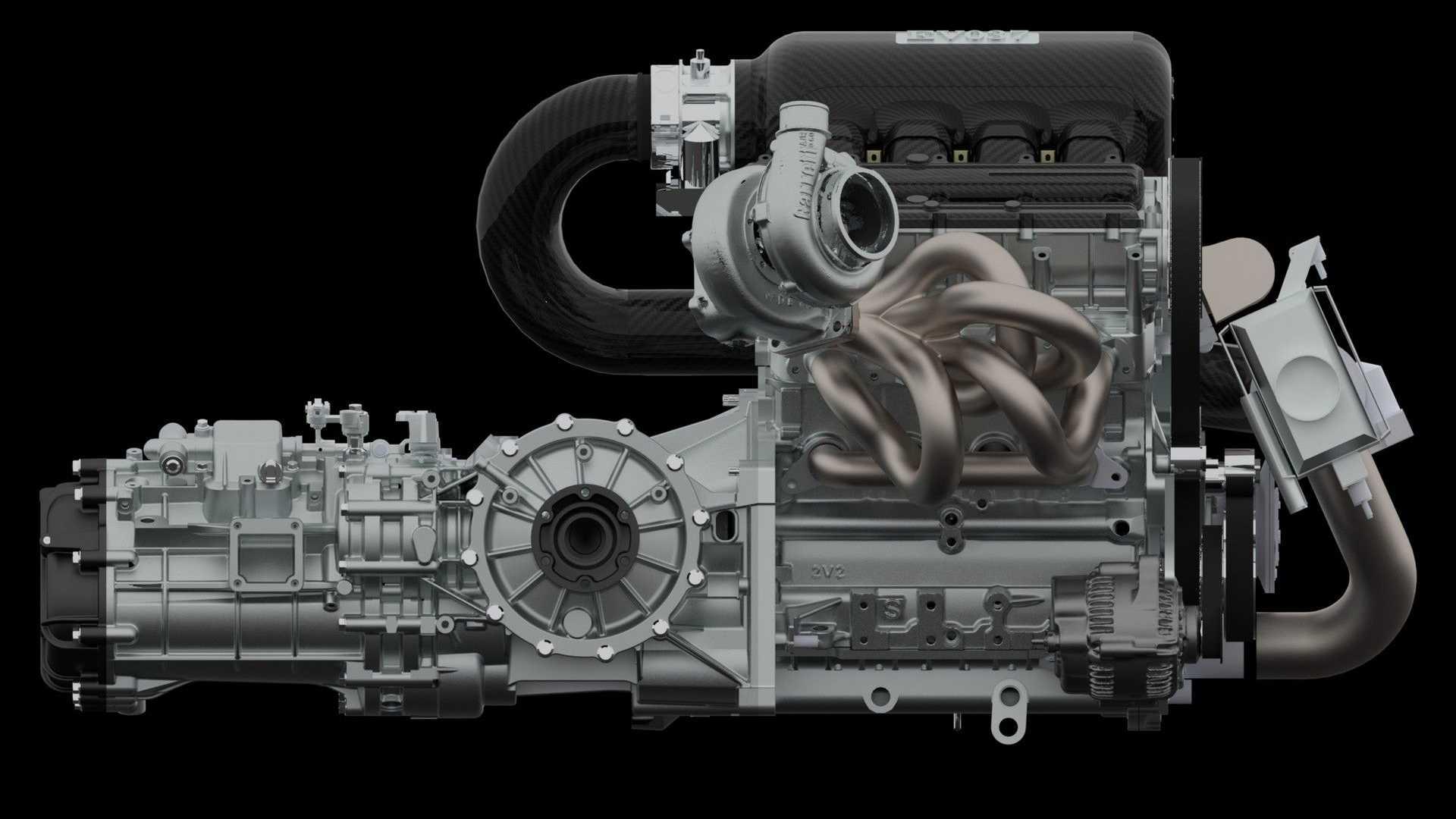 پیشرانه توربوشارژ کیمرا ایوو 37 لانچیا 037 / Kimera EVO37 Lancia 037 قرمز رنگ