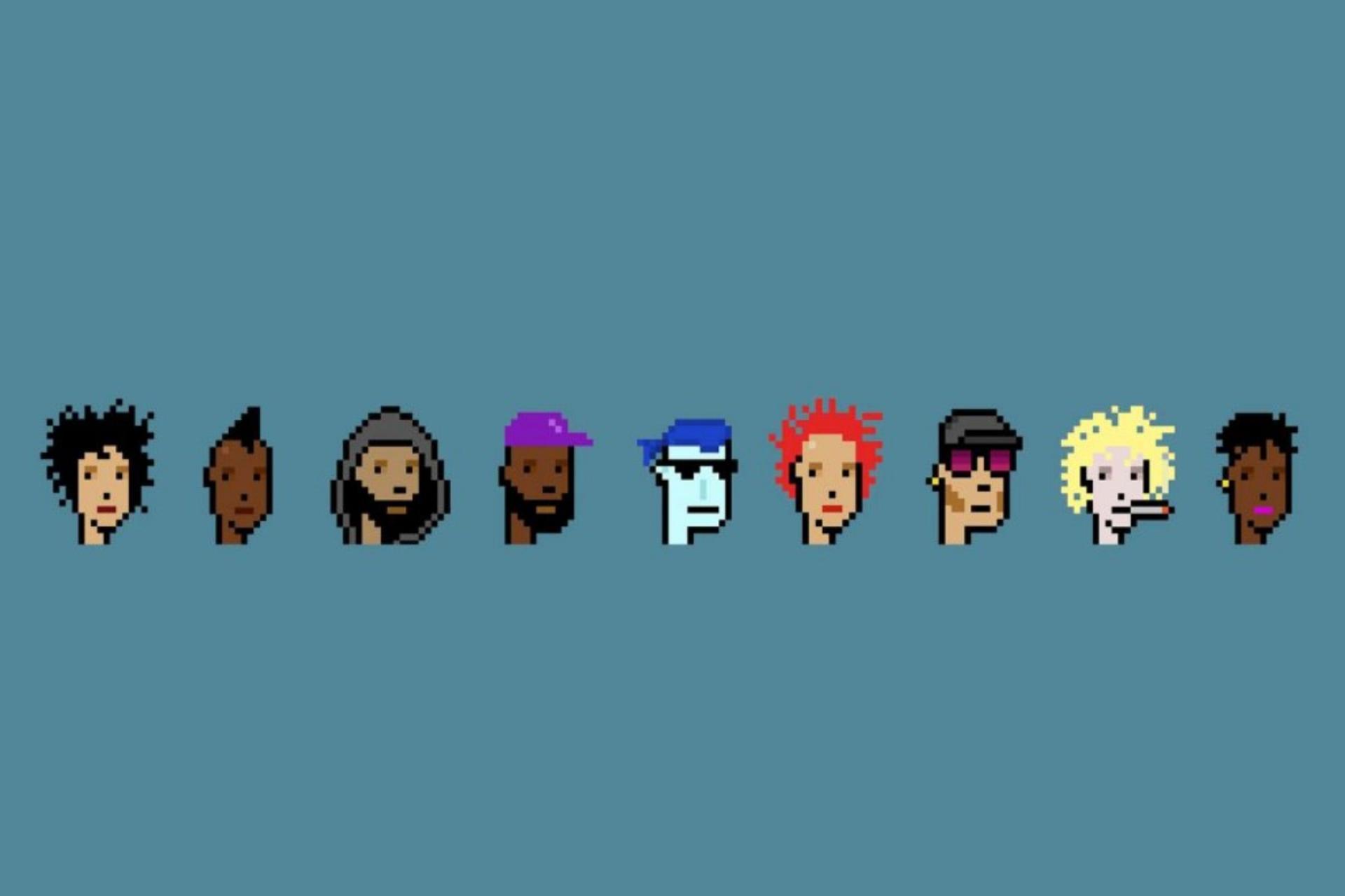 مجموعه‌ای از NFT-های cryptopunks