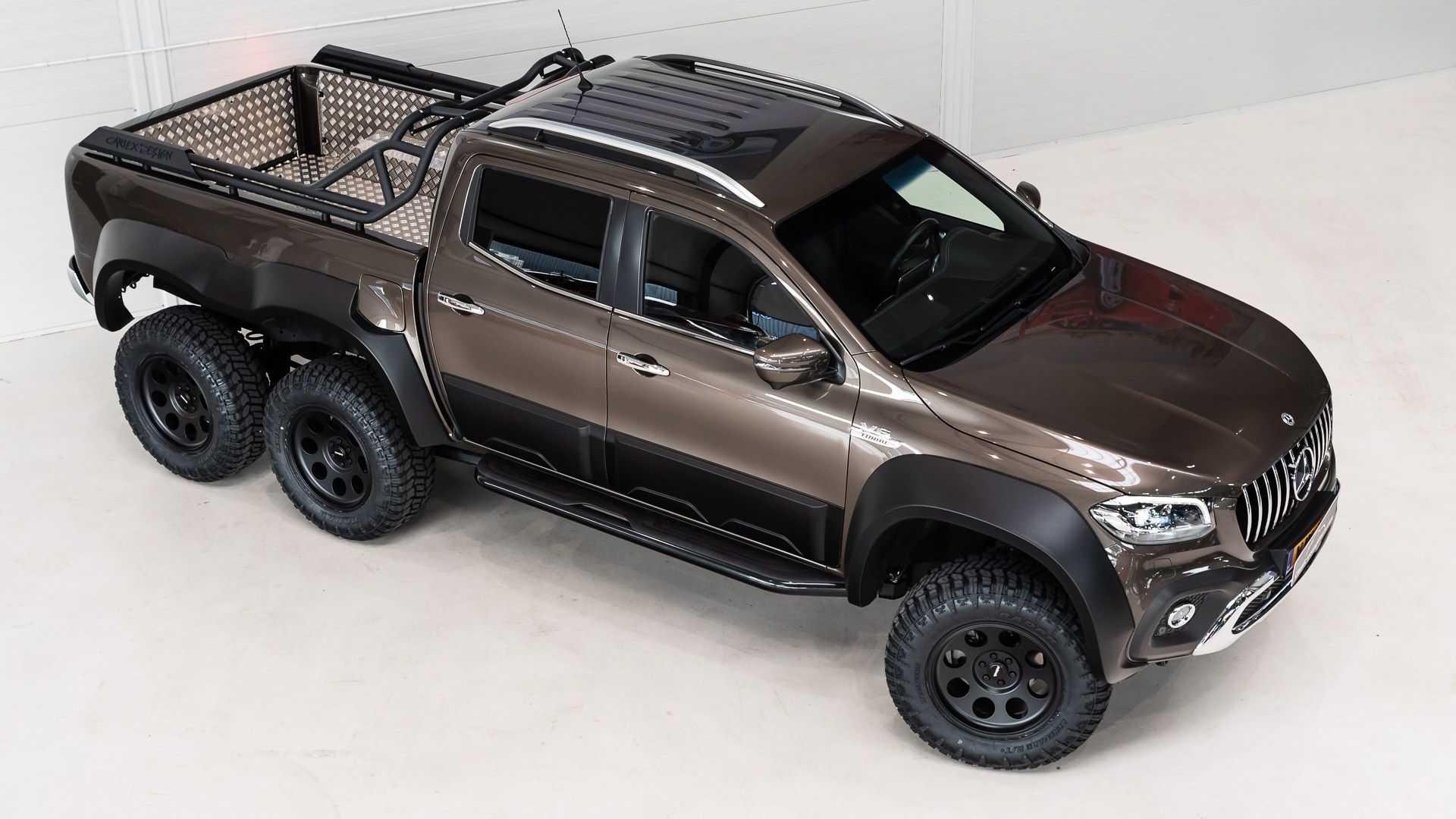 نمای بالا وانت پیکاپ 6 چرخ مرسدس بنز X کلاس / Mercedes X-Class Six-Wheeler