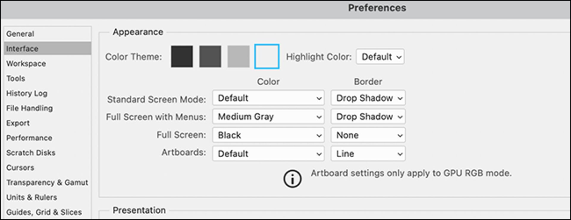 تغییر رنگ هایلایت در فتوشاپ از طریق Preferences