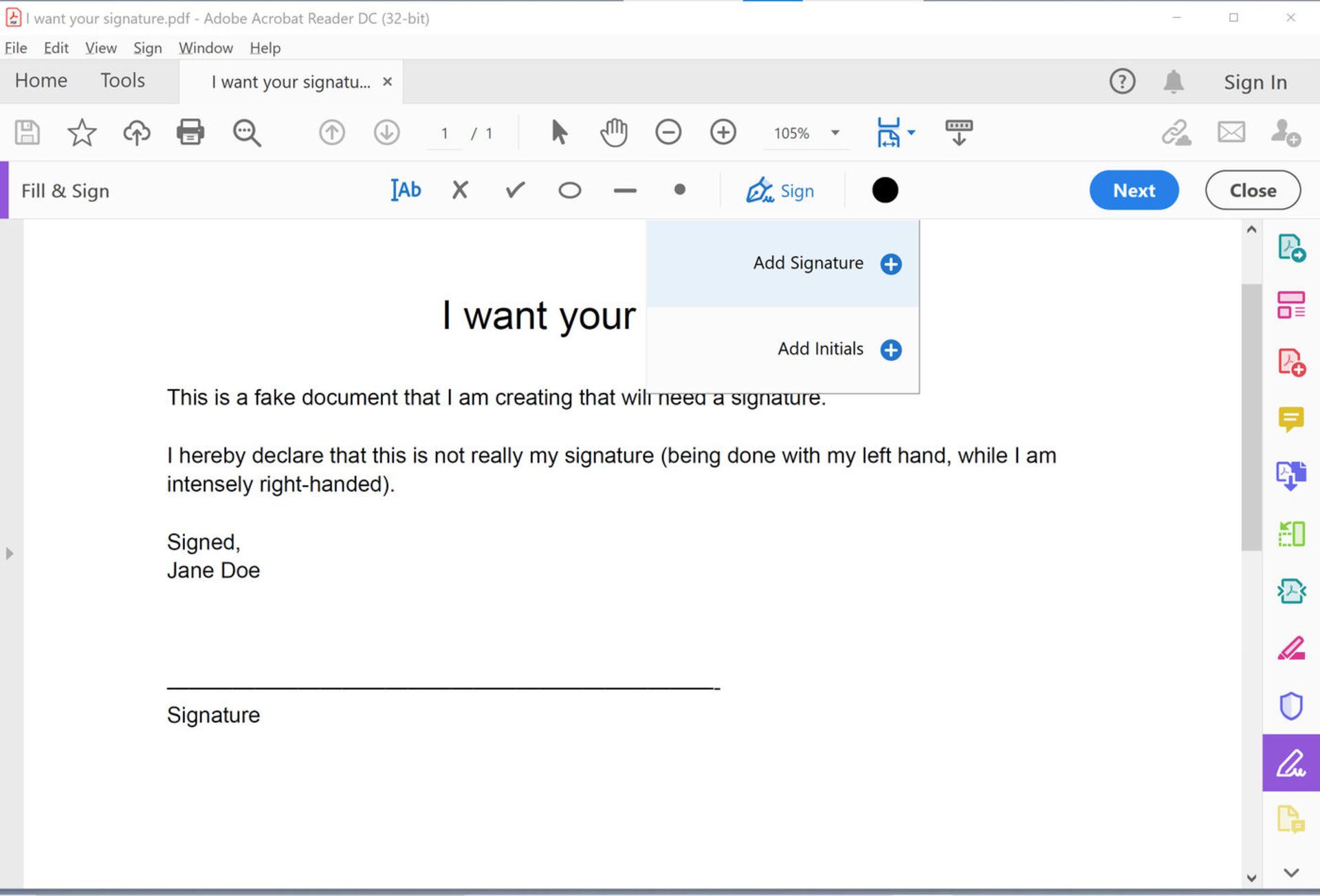 امضا الکترونیکی در ویندوز با Adobe Acrobat Reader