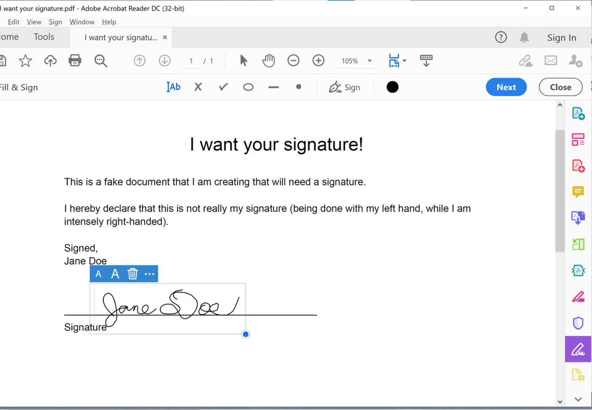 امضا الکترونیکی در ویندوز با Adobe Acrobat Reader