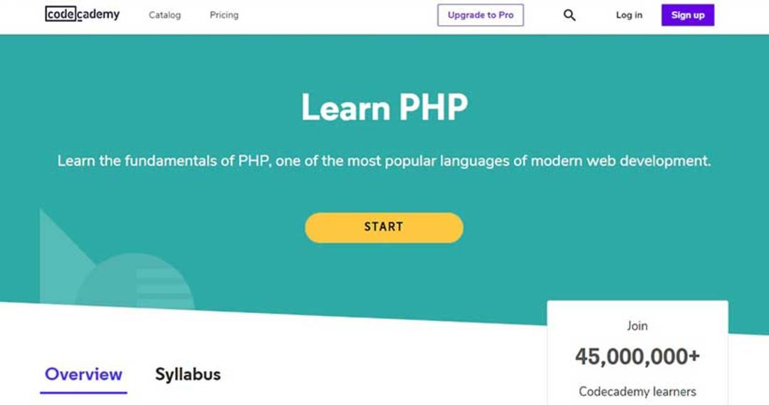 آموزش پی اچ پی codeacademy