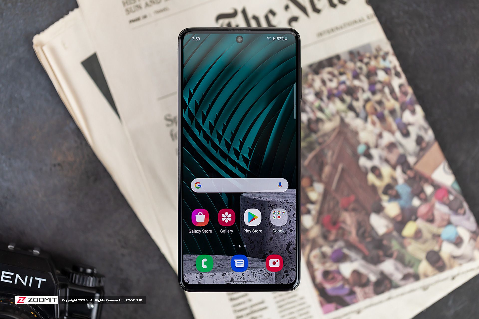 طراحی جلو و صفحه نمایش گوشی گلکسی M62 سامسونگ