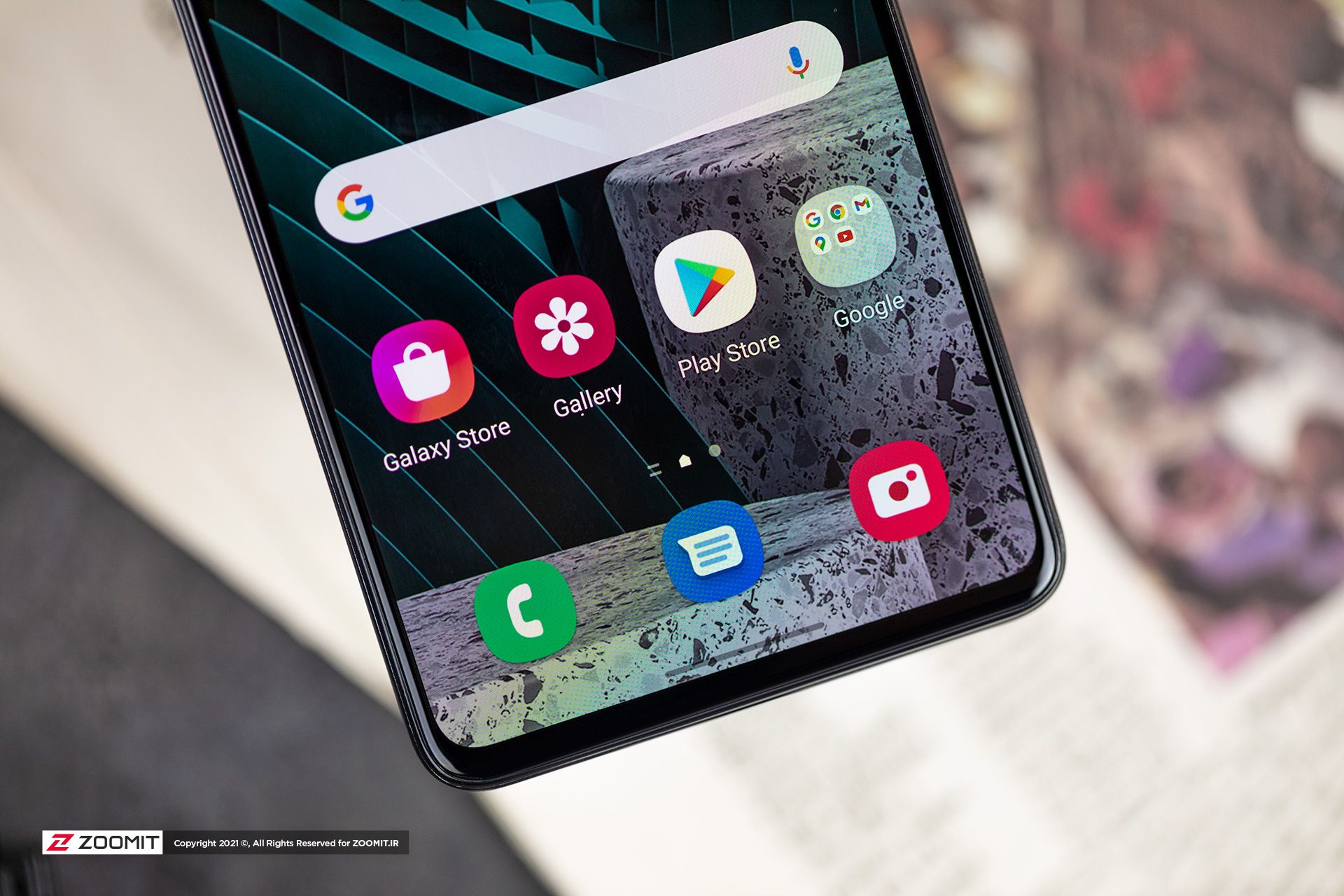 حاشیه پایین صفحه نمایش گوشی گلکسی M62 سامسونگ و رابط کاربری One UI 3.1