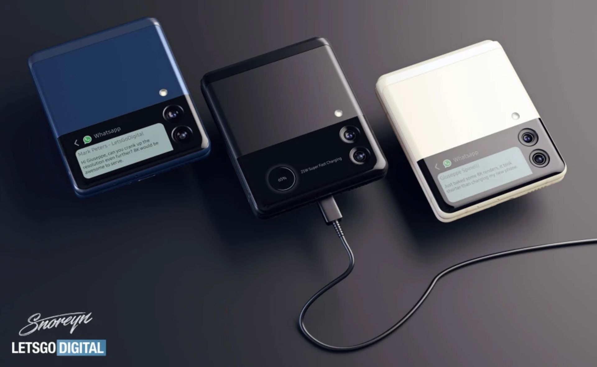 رندر گلکسی زد فلیپ 3 سامسونگ