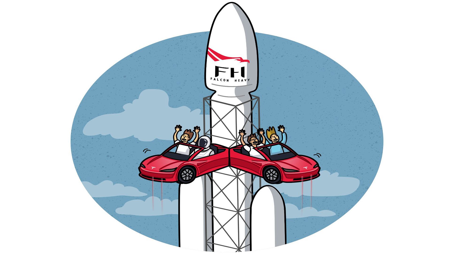 اسلینگ شات اسپیس ایکس شهر بازی تسلا / SpaceX Rocket Launch Slingshot Ride
