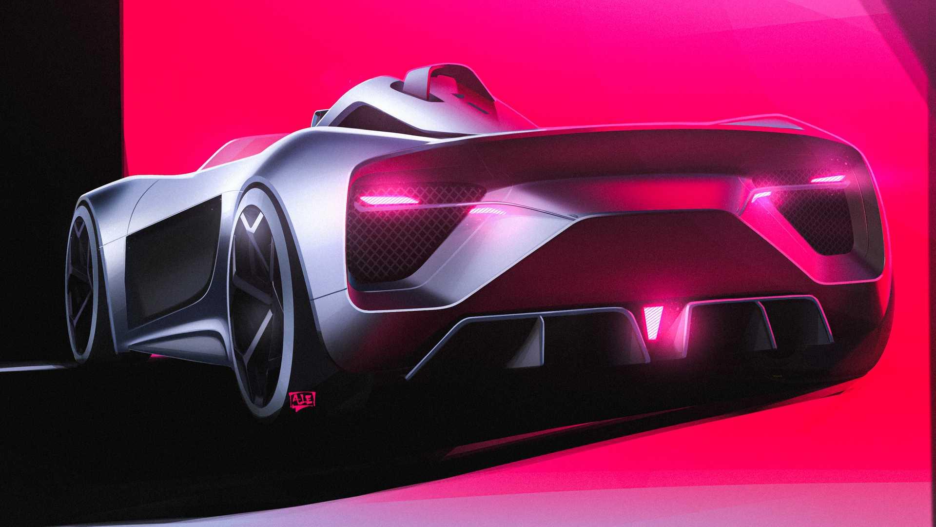 نمای عقب رندر روستر مفهومی سوزوکی میسانو / Suzuki Misano Concept Roadster