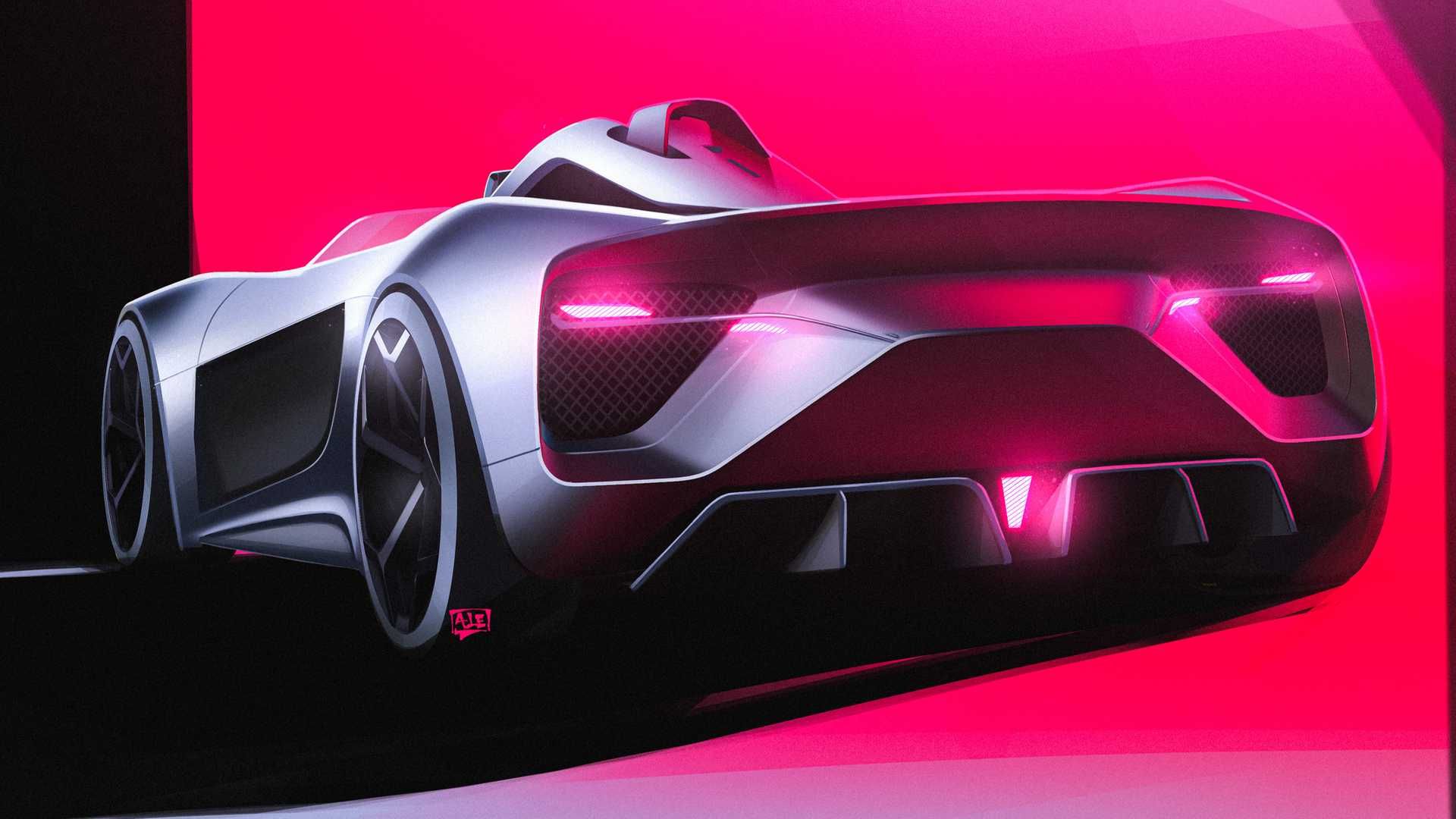 نمای عقب رندر روستر مفهومی سوزوکی میسانو / Suzuki Misano Concept Roadster
