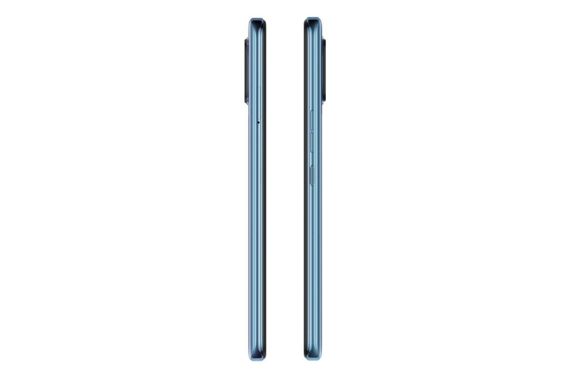 نمای جانبی گوشی موبایل کمون 16 پرو تکنو Tecno Camon 16 Pro آبی