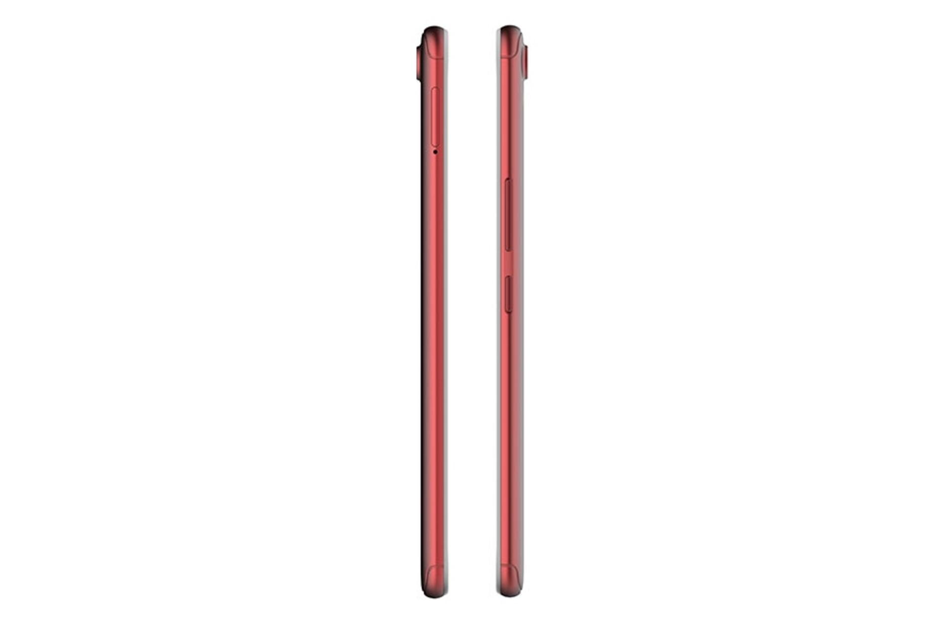 نمای جانبی گوشی موبایل اسپارک 2 تکنو Tecno Spark 2 قرمز