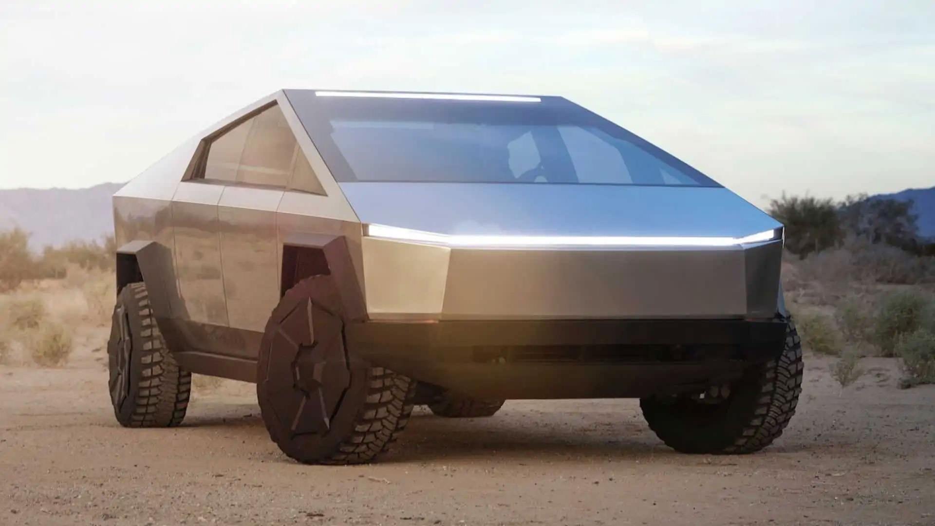 تسلا سایبرتراک / Tesla Cybertruck در کویر 