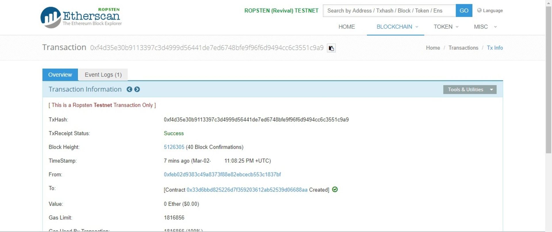 ساخت توکن اتریوم 1