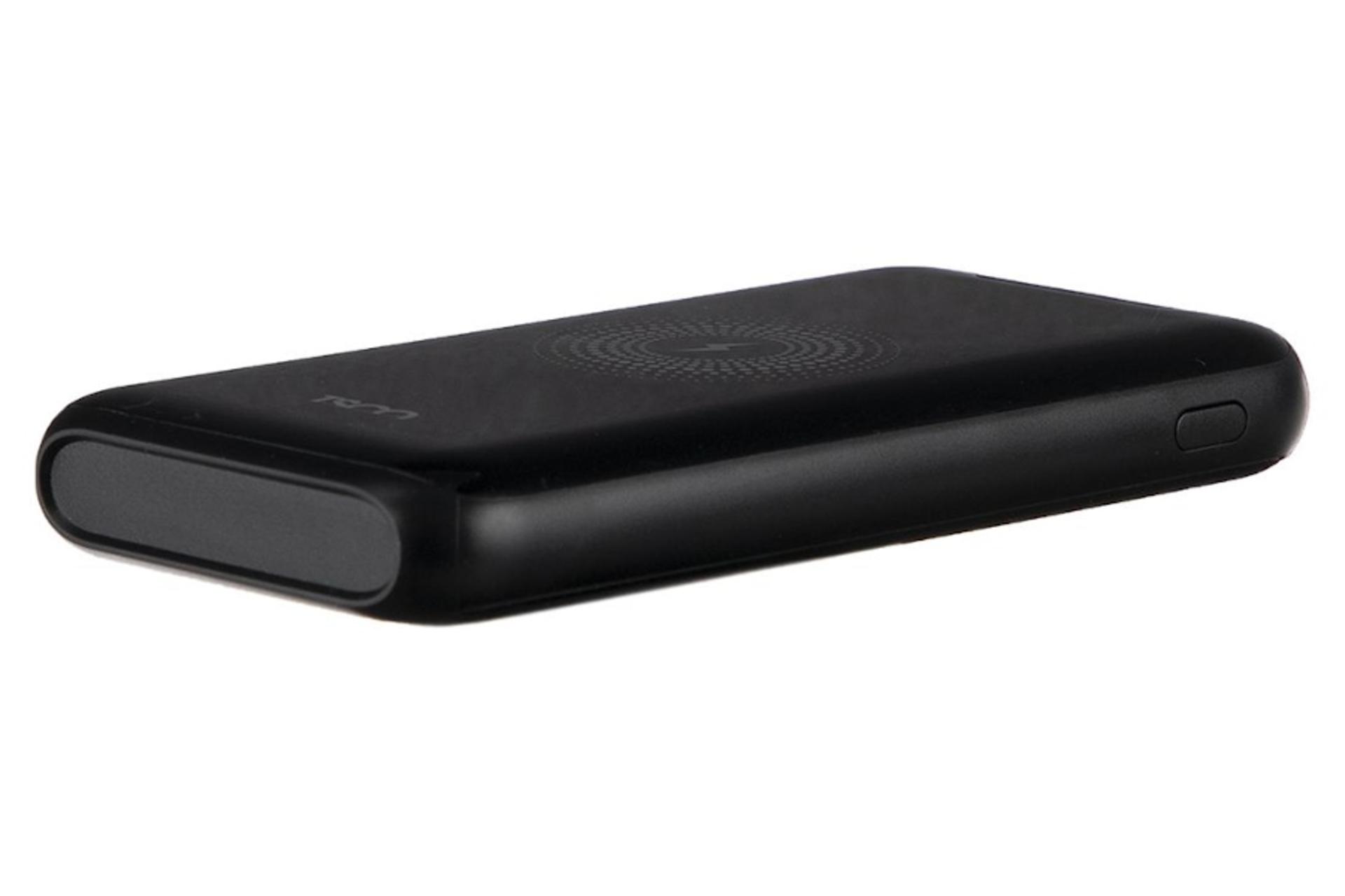 نمای کناری پاور بانک تسکو Tsco TP 851WL 10000mAh با ظرفیت 10000 میلی‌آمپر ساعت و شارژ وایرلس مشکی