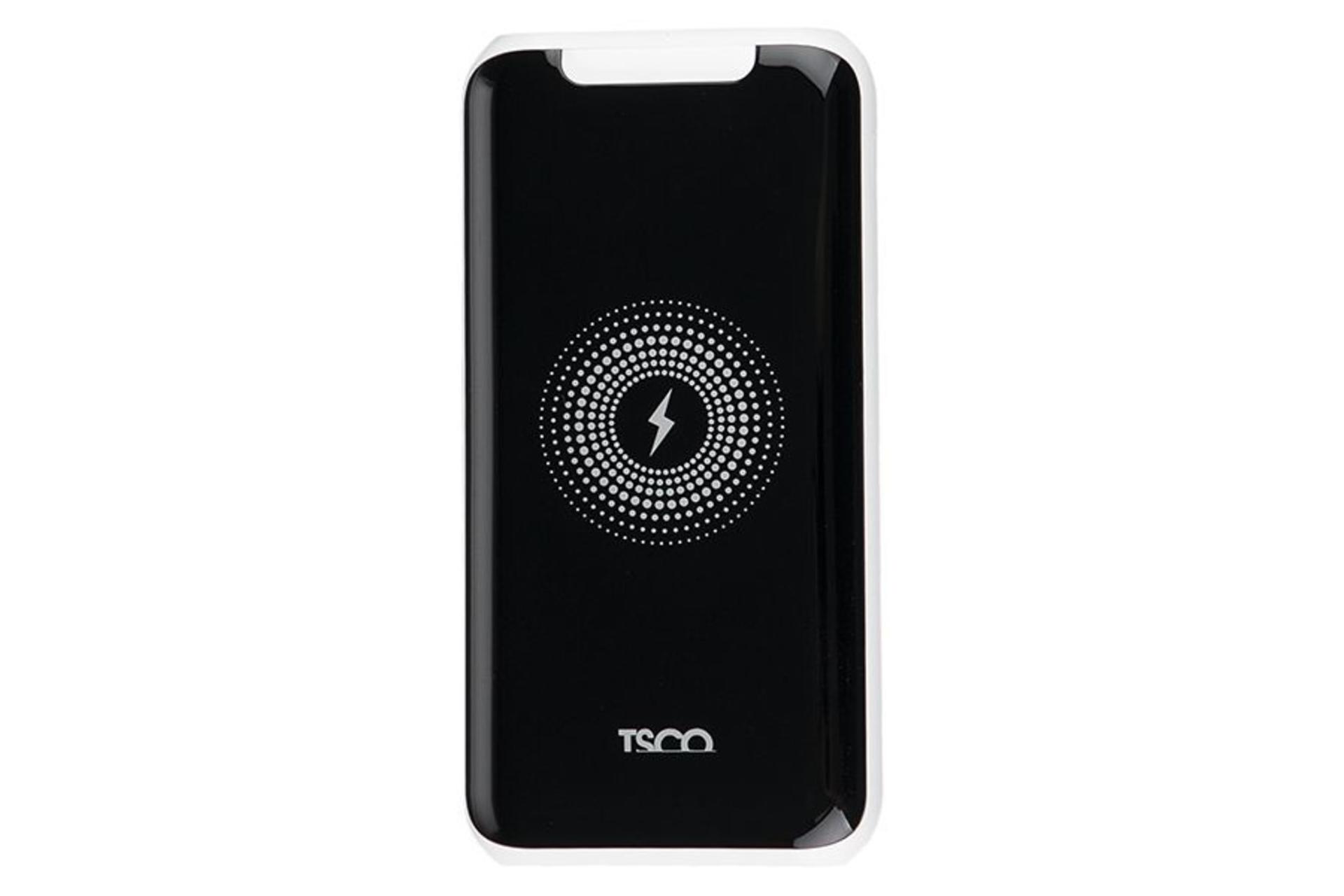 پاور بانک تسکو Tsco TP 851WL 10000mAh با ظرفیت 10000 میلی‌آمپر ساعت و شارژ وایرلس سفید