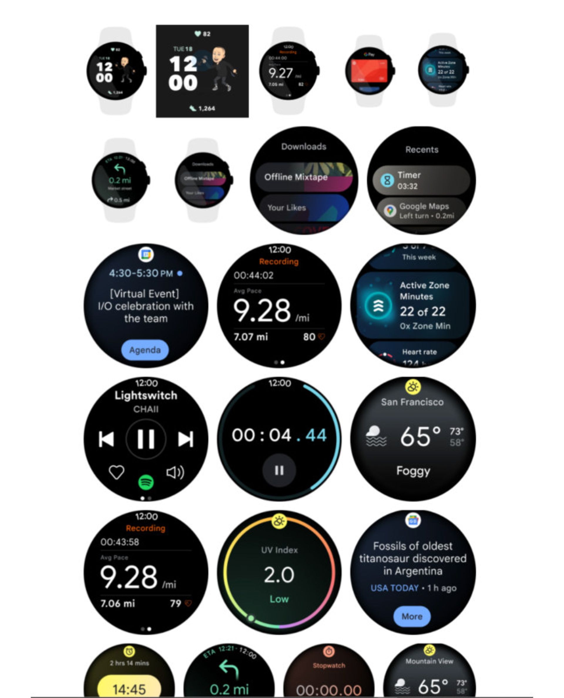 واچ فیس های جدید Wear OS